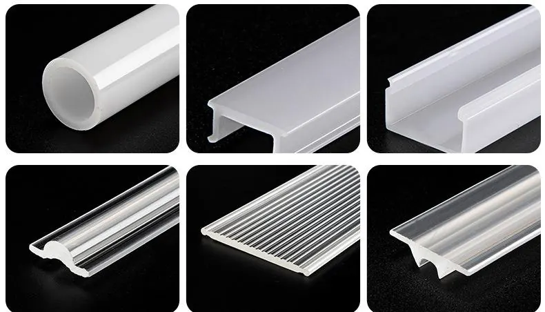 PMMA / PC / TPU extrusion optics