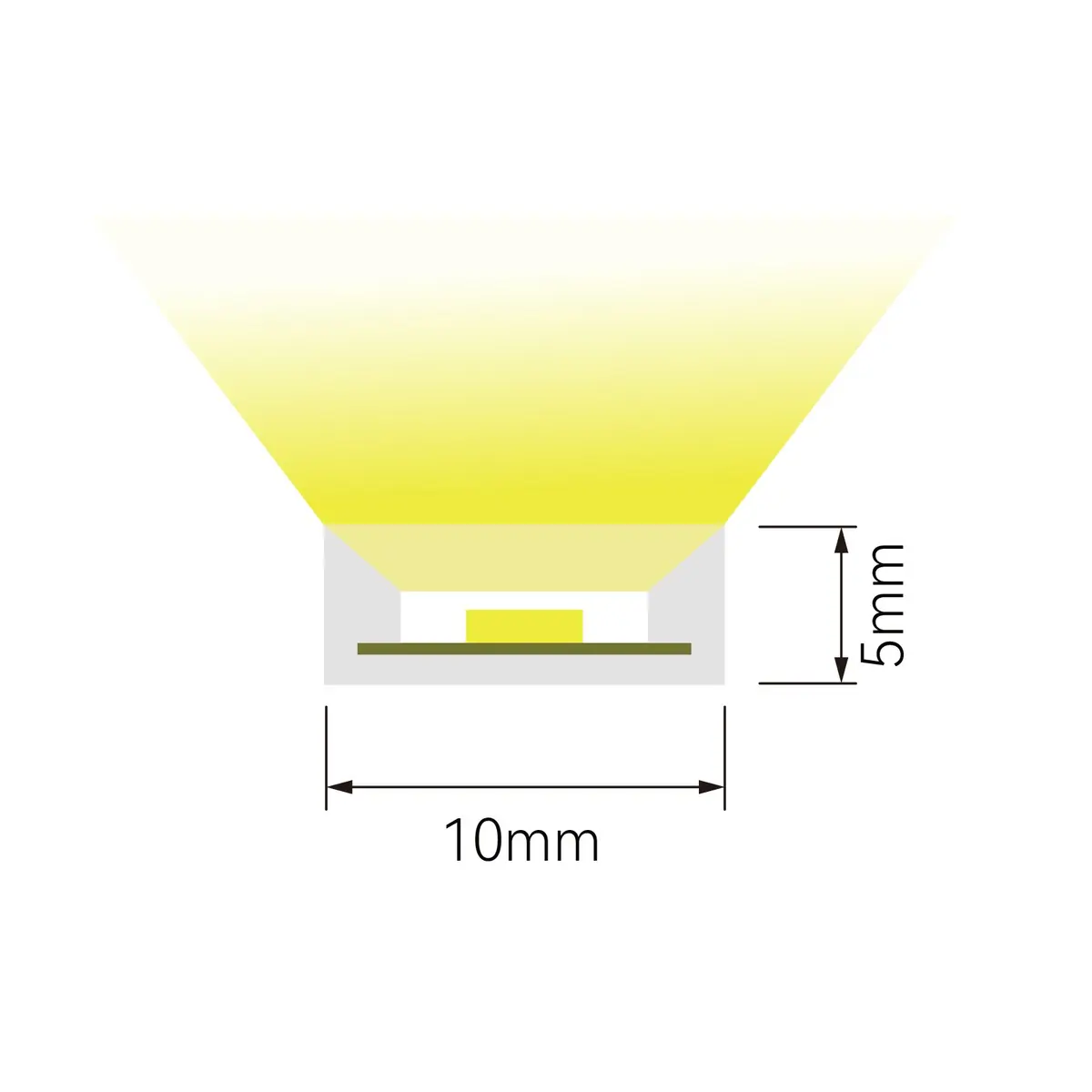 W10xH5 Top-Bend Cabinet Neon — Cabinet LED Strip