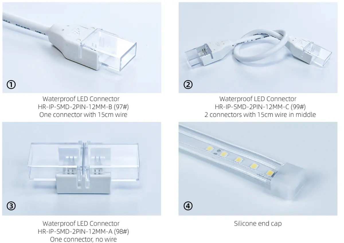 Indoor Use & DIY IP40 Connector — Driverless AC110/230V LED Strip