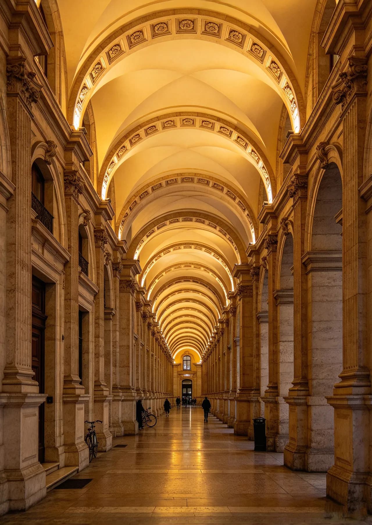 AI-generated illustration of museum arcade