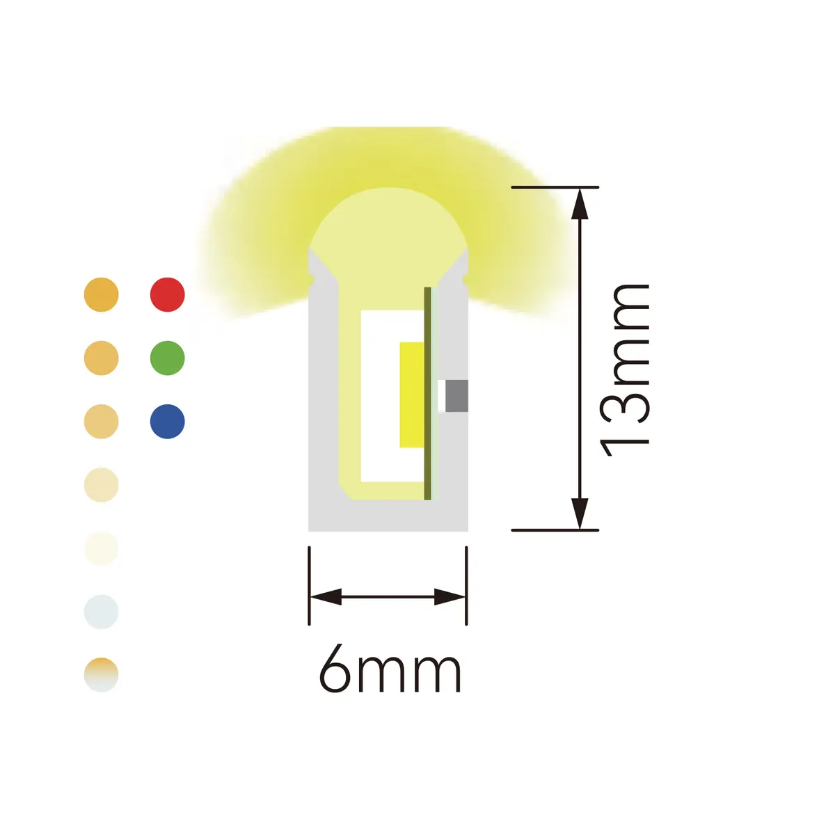 0613 Horizontal Bending Neon — LED Neon Flex