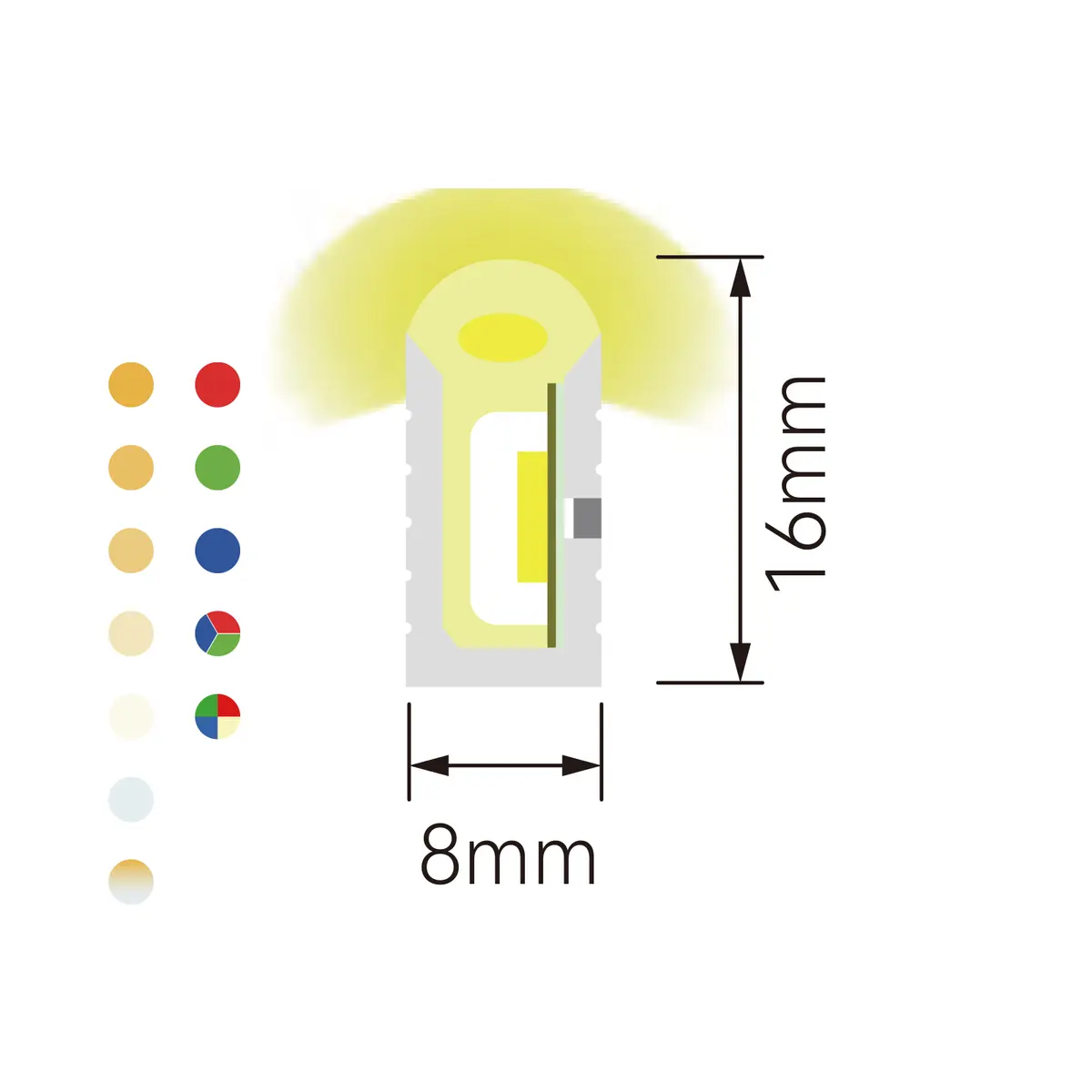 0816 Horizontal Bending Neon — LED Neon Flex