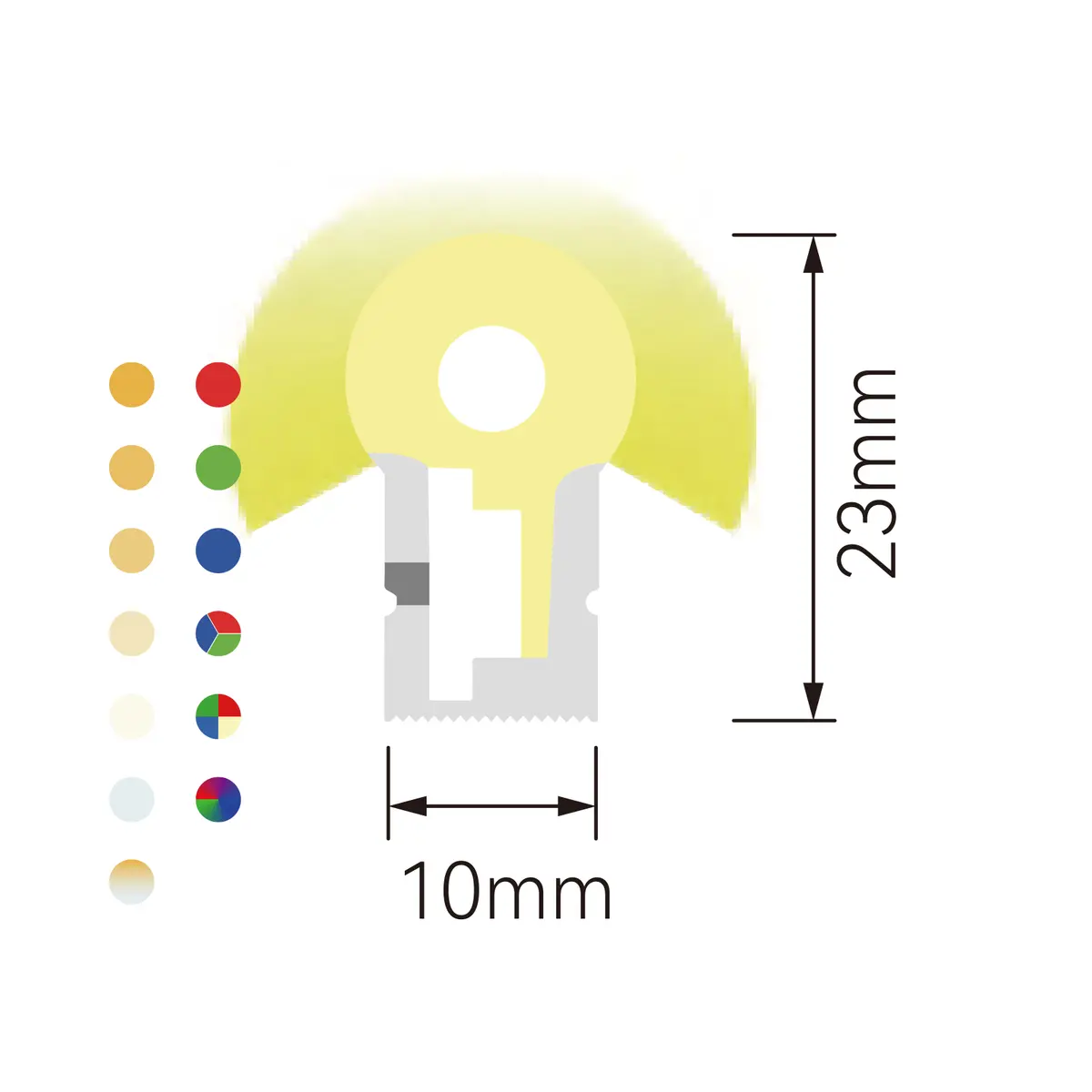 1023 Horizontal Bending Neon — LED Neon Flex